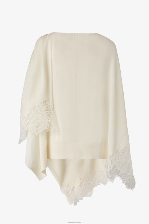 kobiety Ermanno Scervino Bianco Stuła wykończona koronką LN28V211