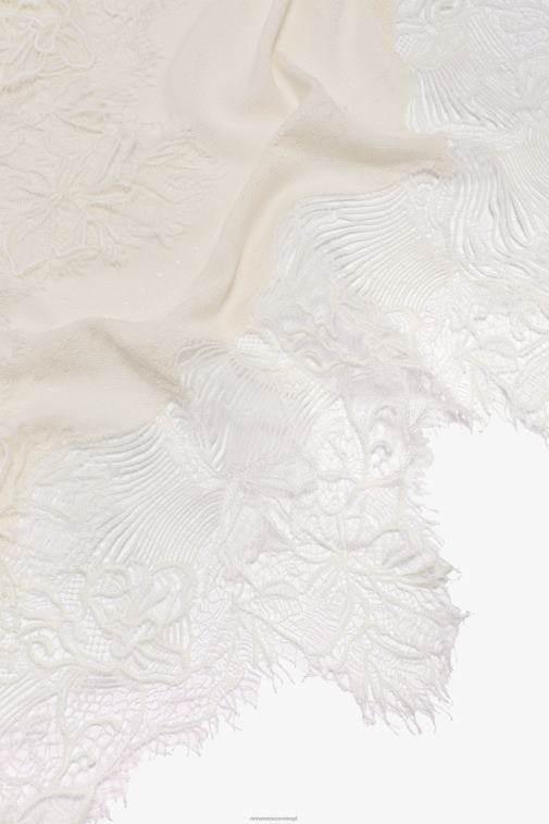 kobiety Ermanno Scervino Bianco Stuła wykończona koronką LN28V211