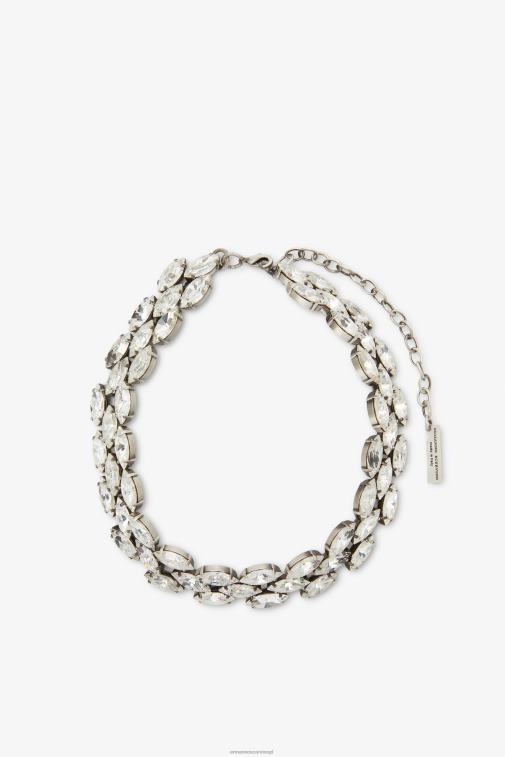 kobiety Ermanno Scervino Argento Choker ozdobiony kryształkami LN28V178
