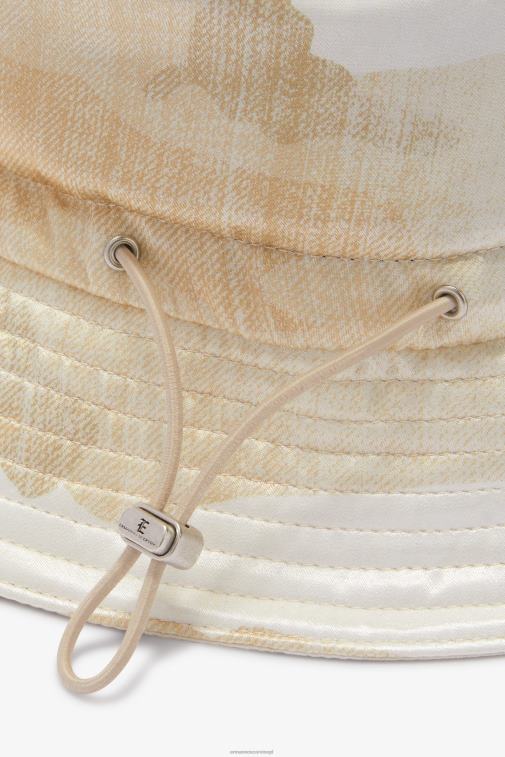 kobiety Ermanno Scervino beżowy kapelusz typu Bucket w kamuflażu LN28V206