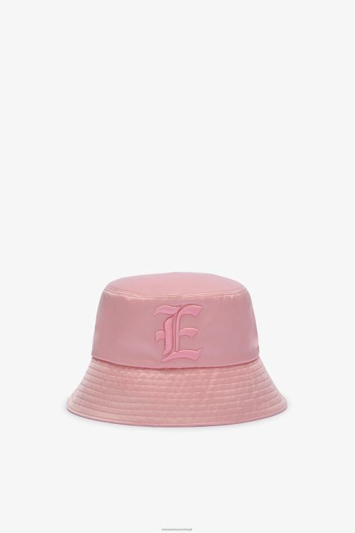 kobiety Ermanno Scervino różowy satynowy kapelusz typu Bucket LN28V201