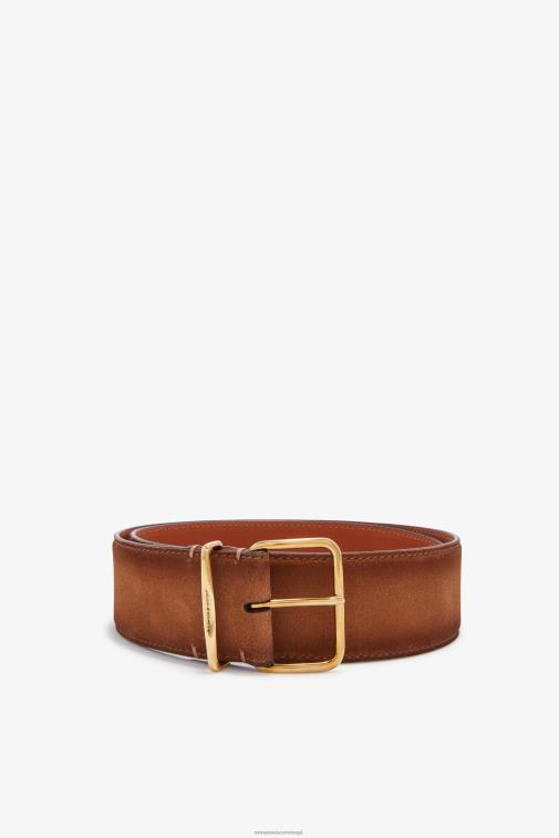 kobiety Ermanno Scervino brązowy dopracowany zamszowy pasek LN28V195