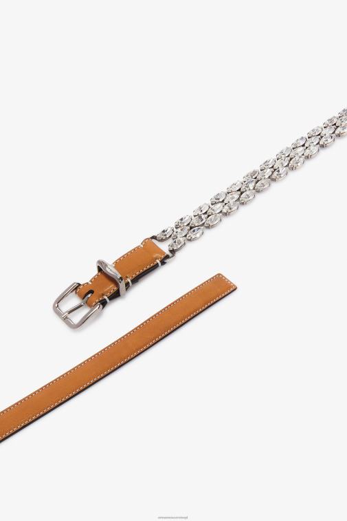 kobiety Ermanno Scervino brązowy kryształowy pasek LN28V194