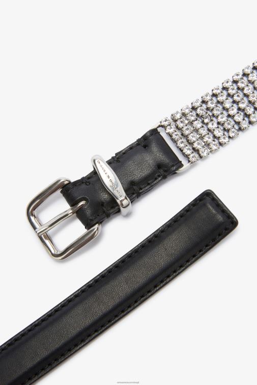 kobiety Ermanno Scervino czarny kryształowy pasek LN28V199