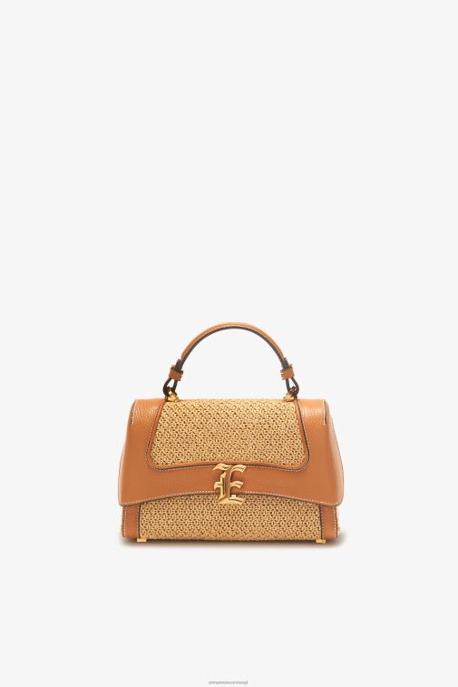 kobiety Ermanno Scervino beżowy Torba do gry w kręgle z rafii z logo LN28V142
