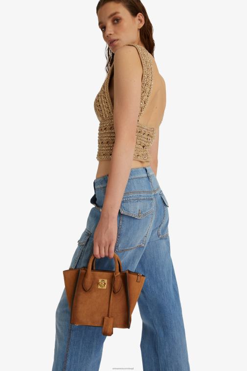 kobiety Ermanno Scervino brązowy zamszowa mini torebka Maggie LN28V162