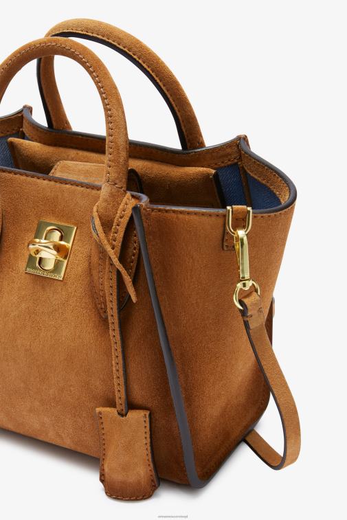 kobiety Ermanno Scervino brązowy zamszowa mini torebka Maggie LN28V162