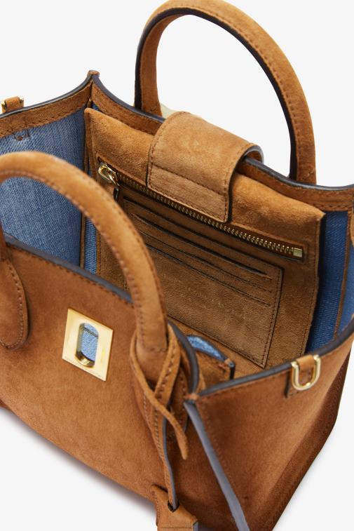 kobiety Ermanno Scervino brązowy zamszowa mini torebka Maggie LN28V162
