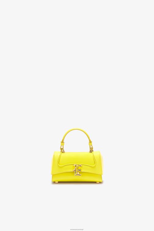 kobiety Ermanno Scervino giallo Krokodyl torba do kręgli z logo LN28V141