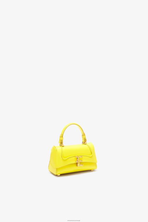 kobiety Ermanno Scervino giallo Krokodyl torba do kręgli z logo LN28V141