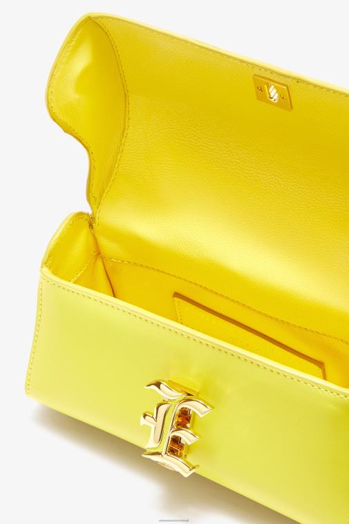 kobiety Ermanno Scervino giallo Krokodyl torba do kręgli z logo LN28V141