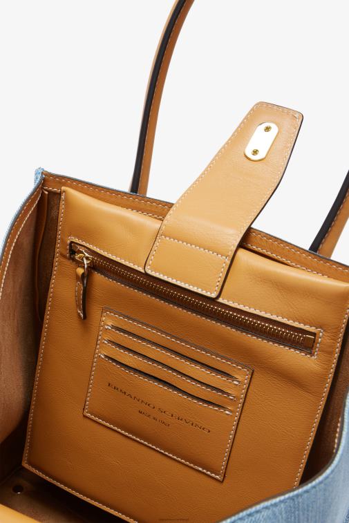 kobiety Ermanno Scervino niebieski dżinsowa torba Maggie LN28V149