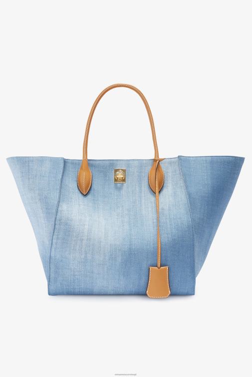 kobiety Ermanno Scervino niebieski duża dżinsowa torba Maggie LN28V148
