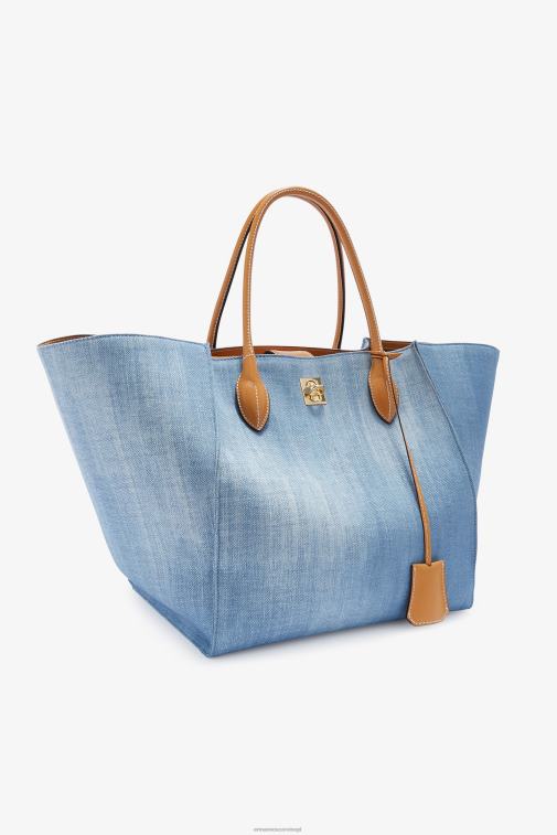 kobiety Ermanno Scervino niebieski duża dżinsowa torba Maggie LN28V148