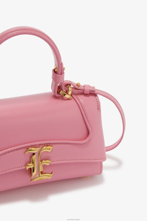 kobiety Ermanno Scervino róża mała skórzana torba do gry w kręgle z logo LN28V139