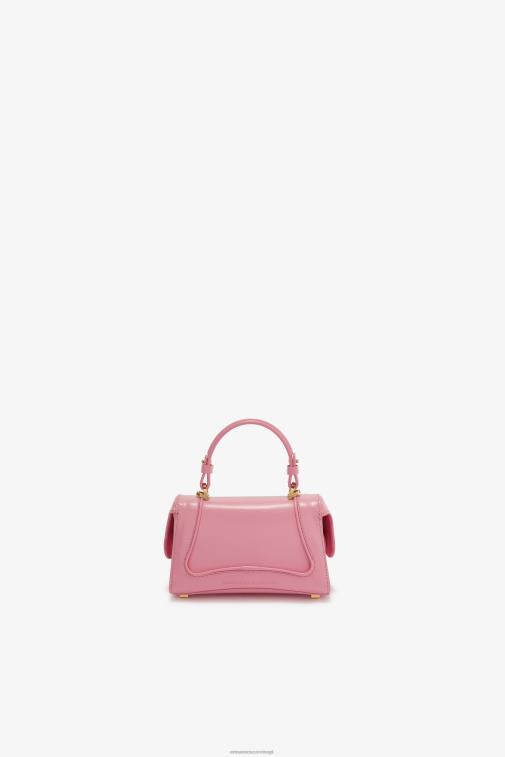 kobiety Ermanno Scervino róża mała skórzana torba do gry w kręgle z logo LN28V139