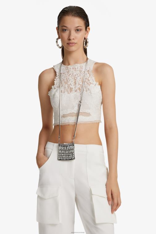 kobiety Ermanno Scervino srebro ozdobiona biżuterią mini torebka LN28V187