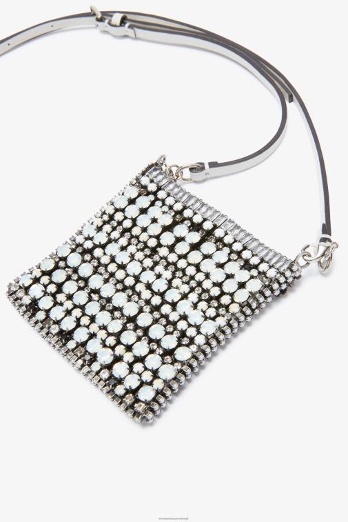 kobiety Ermanno Scervino srebro ozdobiona biżuterią mini torebka LN28V187