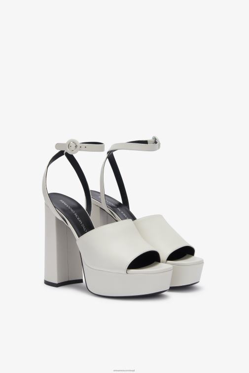 kobiety Ermanno Scervino biały sandały na platformie LN28V169