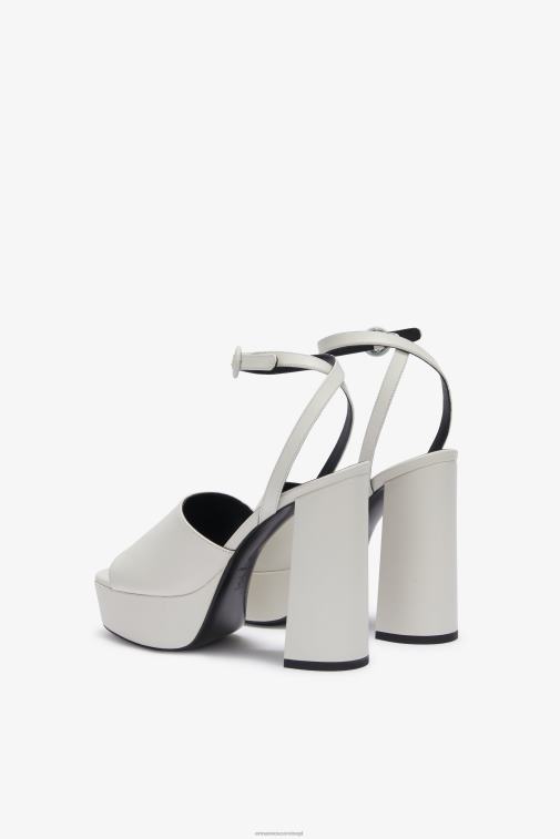 kobiety Ermanno Scervino biały sandały na platformie LN28V169