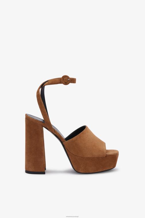 kobiety Ermanno Scervino brązowy sandały na platformie LN28V170