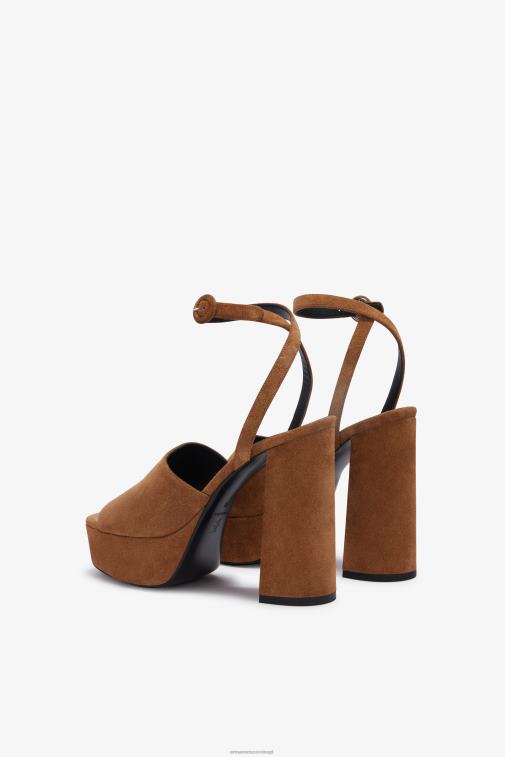 kobiety Ermanno Scervino brązowy sandały na platformie LN28V170