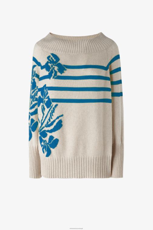 kobiety Ermanno Scervino biały oversize'owy sweter z kaszmiru pochodzącego z recyklingu LN28V58