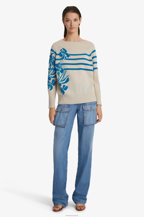 kobiety Ermanno Scervino biały oversize'owy sweter z kaszmiru pochodzącego z recyklingu LN28V58