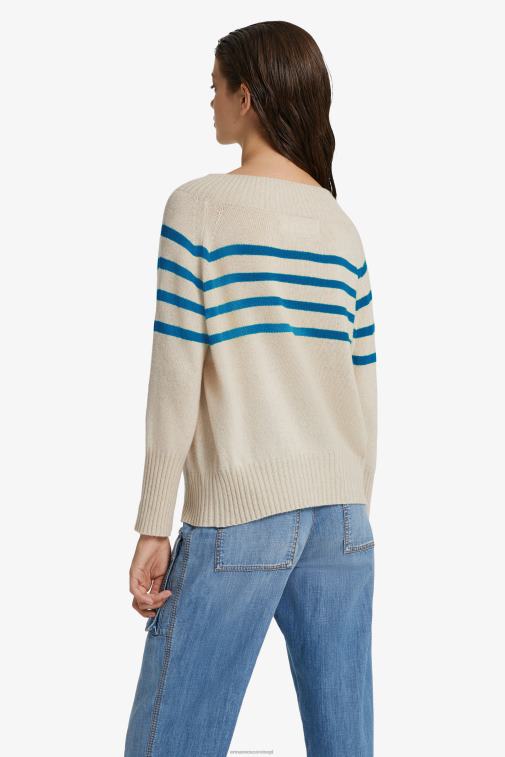 kobiety Ermanno Scervino biały oversize'owy sweter z kaszmiru pochodzącego z recyklingu LN28V58