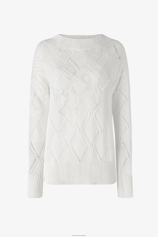 kobiety Ermanno Scervino biały oversize'owy sweterek o luźnym kroju LN28V53