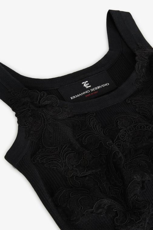 kobiety Ermanno Scervino biały Góra kamizelki ozdobiona koronką LN28V73