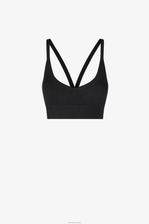 kobiety Ermanno Scervino czarny dzianinowy krótki top LN28V71