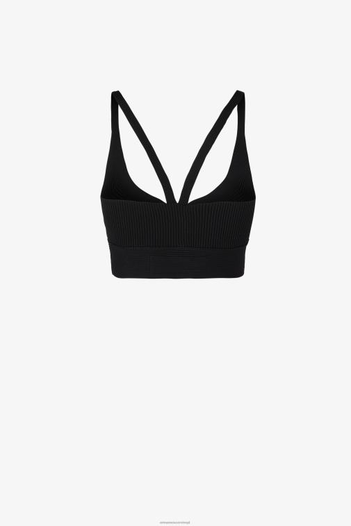 kobiety Ermanno Scervino czarny dzianinowy krótki top LN28V71