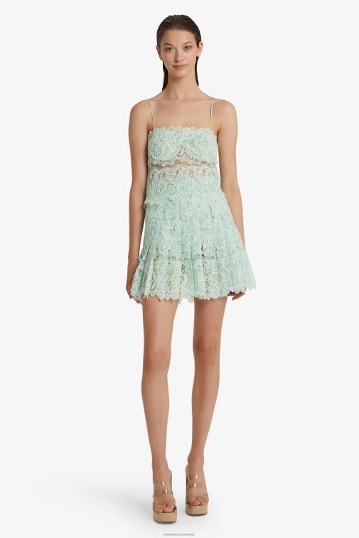kobiety Ermanno Scervino miętowo-zielony koronkowy top LN28V91