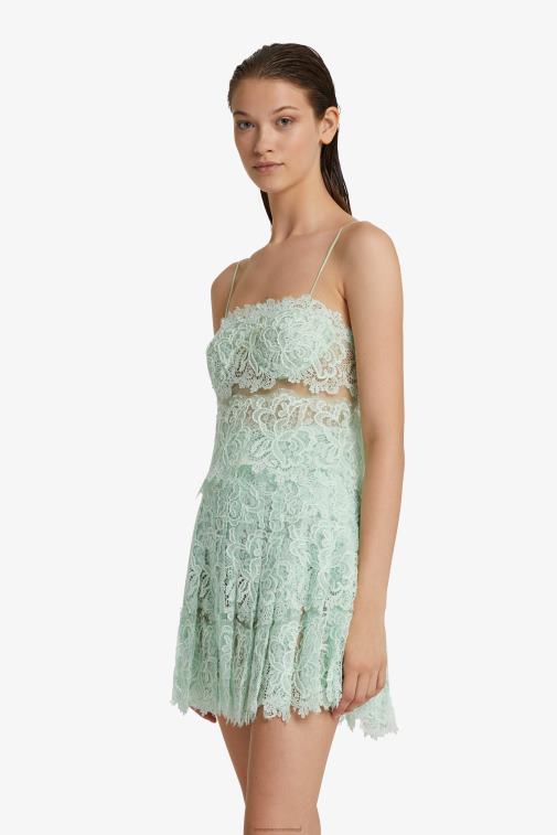 kobiety Ermanno Scervino miętowo-zielony koronkowy top LN28V91