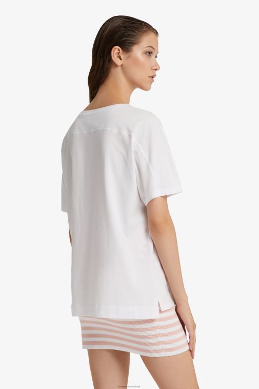 kobiety Ermanno Scervino czerwony obszerna koszulka z logo LN28V98