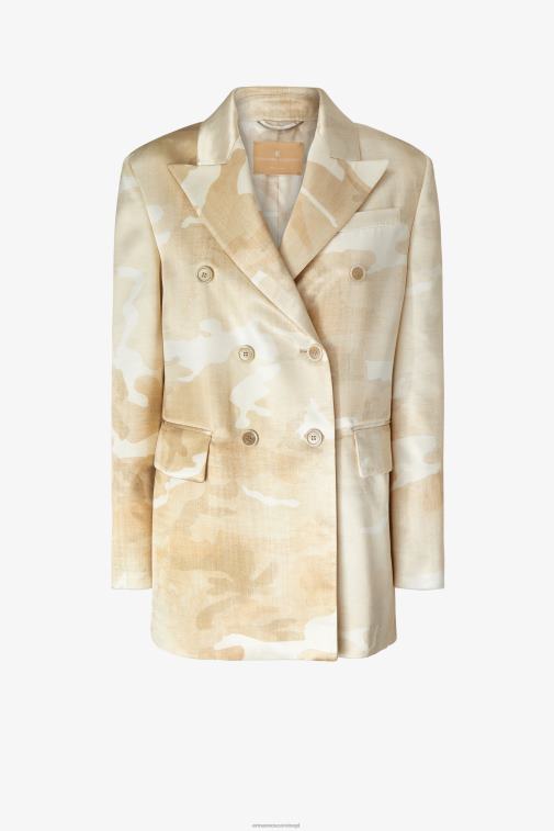 kobiety Ermanno Scervino beżowy Marynarka w kamuflażowy wzór LN28V24