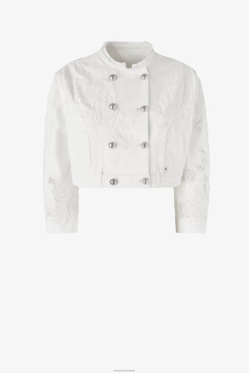 kobiety Ermanno Scervino biały Krótka kurtka jeansowa LN28V20