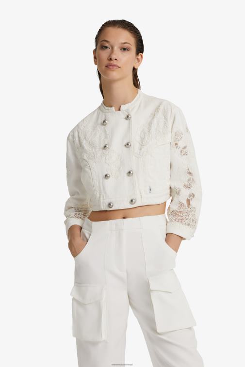 kobiety Ermanno Scervino biały Krótka kurtka jeansowa LN28V20