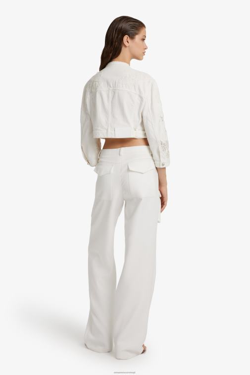 kobiety Ermanno Scervino biały Krótka kurtka jeansowa LN28V20