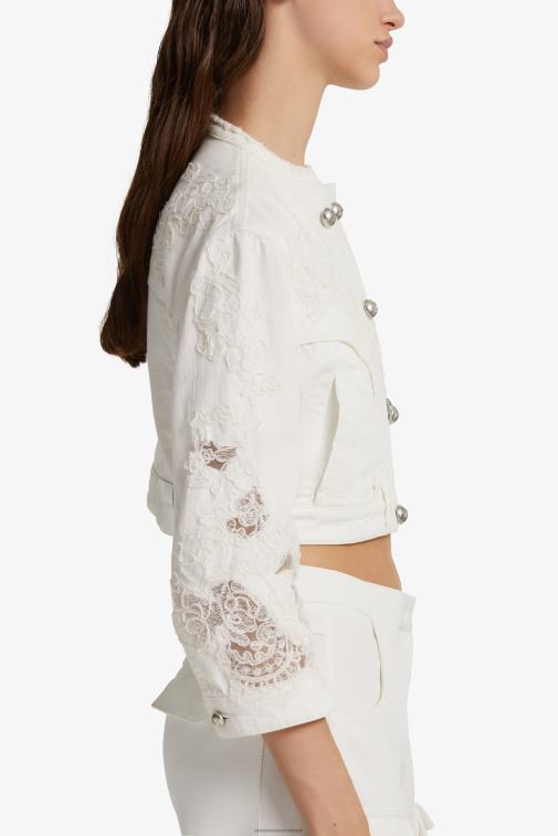 kobiety Ermanno Scervino biały Krótka kurtka jeansowa LN28V20