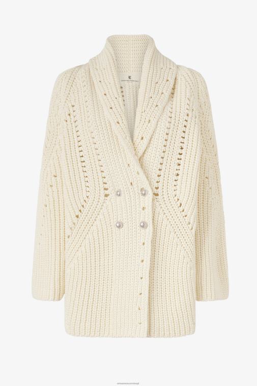kobiety Ermanno Scervino biały oversize'owy, bawełniany kardigan LN28V43