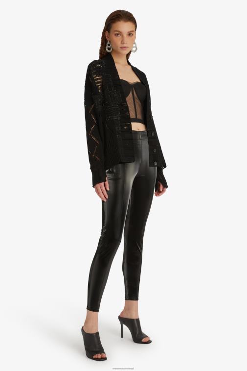 kobiety Ermanno Scervino czarny ażurowy kardigan LN28V54