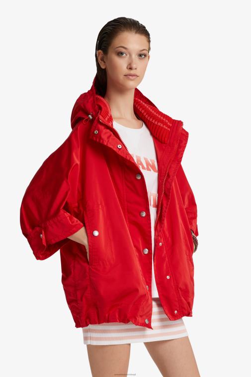 kobiety Ermanno Scervino czerwony parka z tafty LN28V31