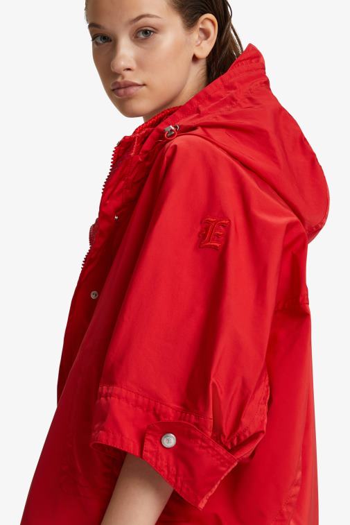 kobiety Ermanno Scervino czerwony parka z tafty LN28V31