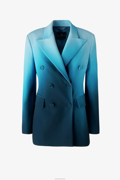 kobiety Ermanno Scervino niebieski dwurzędowa marynarka cady LN28V35