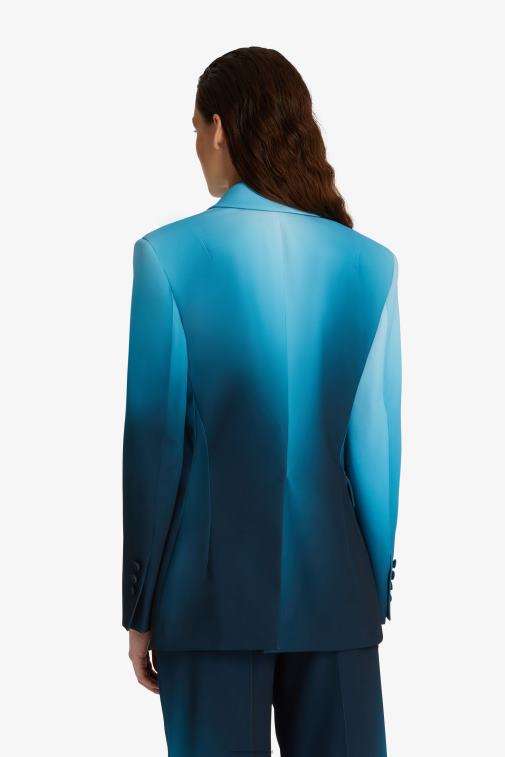 kobiety Ermanno Scervino niebieski dwurzędowa marynarka cady LN28V35
