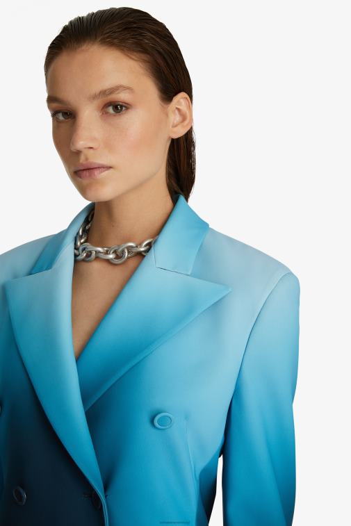 kobiety Ermanno Scervino niebieski dwurzędowa marynarka cady LN28V35