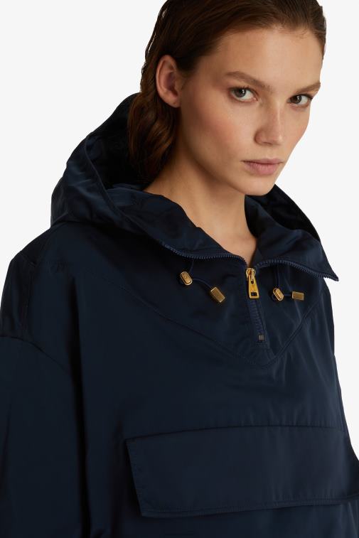kobiety Ermanno Scervino niebieski techniczna kurtka wiatrówka księżnej LN28V30
