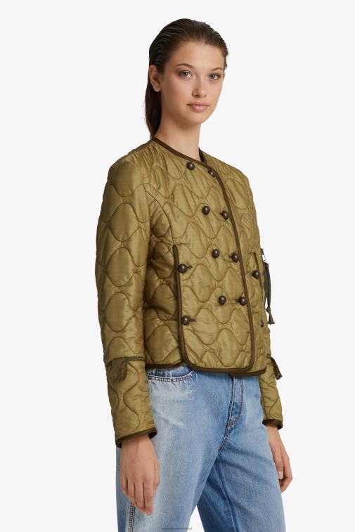 kobiety Ermanno Scervino zielony lekka ocieplana kurtka LN28V18